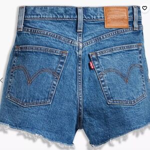 Levis Ribcage Blue Denim Jean Shorts Size 27